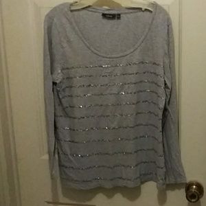 Apt 9 lng slv sparkle top